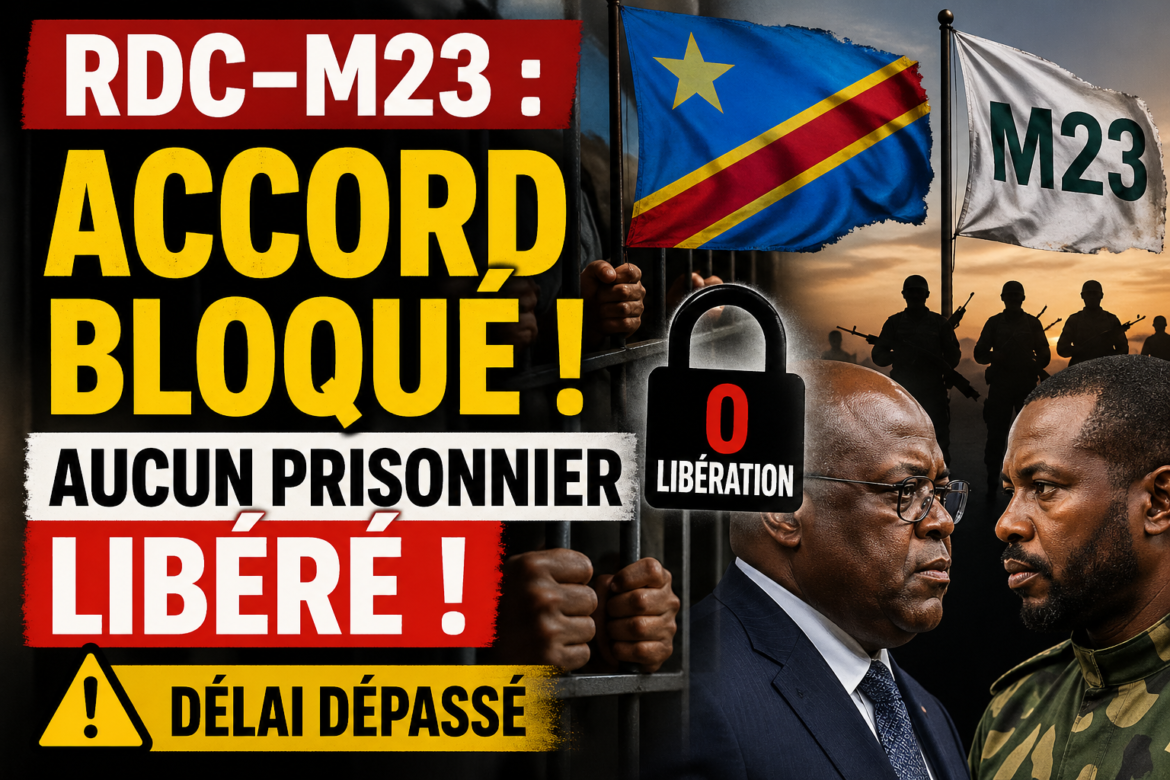 Dix jours après la signature de l’accord du 17 avril 2026 entre Kinshasa et le mouvement rebelle AFC/M23, aucun progrès concret n’a été enregistré concernant la libération des prisonniers, pourtant considérée comme une mesure de confiance essentielle.