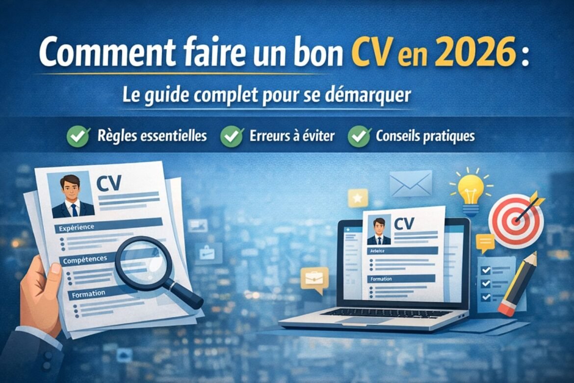 Découvrez comment faire un CV professionnel qui attire les recruteurs. Conseils, erreurs à éviter et modèle pour décrocher un emploi en 2026. Mot-clé principal : comment faire un CV professionnel