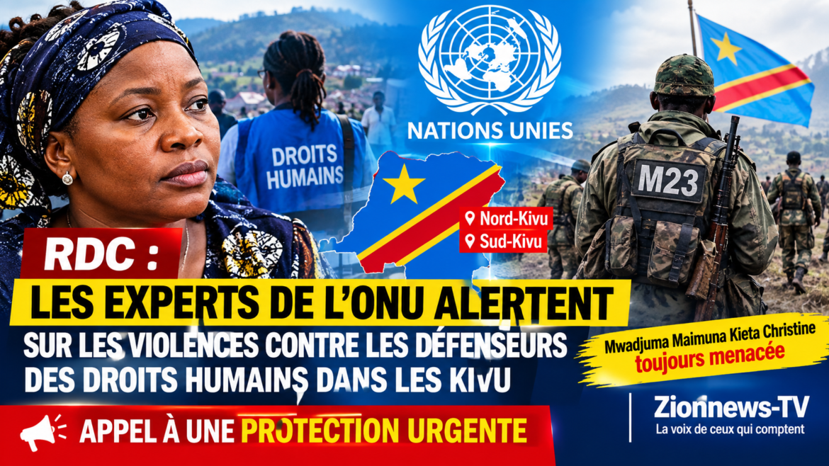 RDC : des experts de l’ONU dénoncent les violences contre les défenseurs des droits humains dans les Kivu et appellent à renforcer leur protection.