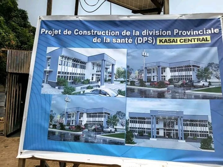 Le secteur de la santé au Kasaï Central franchit une nouvelle étape avec le lancement des travaux de construction d’un nouveau bâtiment destiné à abriter la Division Provinciale de la Santé (DPS) à Kananga.