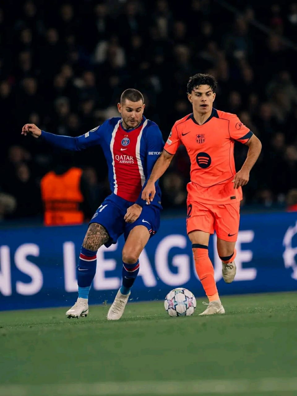 Le Paris Saint-Germain a battu le FC Barcelone sur le score de 4 buts à 2, ce mardi 20 octobre 2026, au Parc des Princes, lors de la troisième journée de la phase de ligue de la Ligue des champions de l’UEFA.