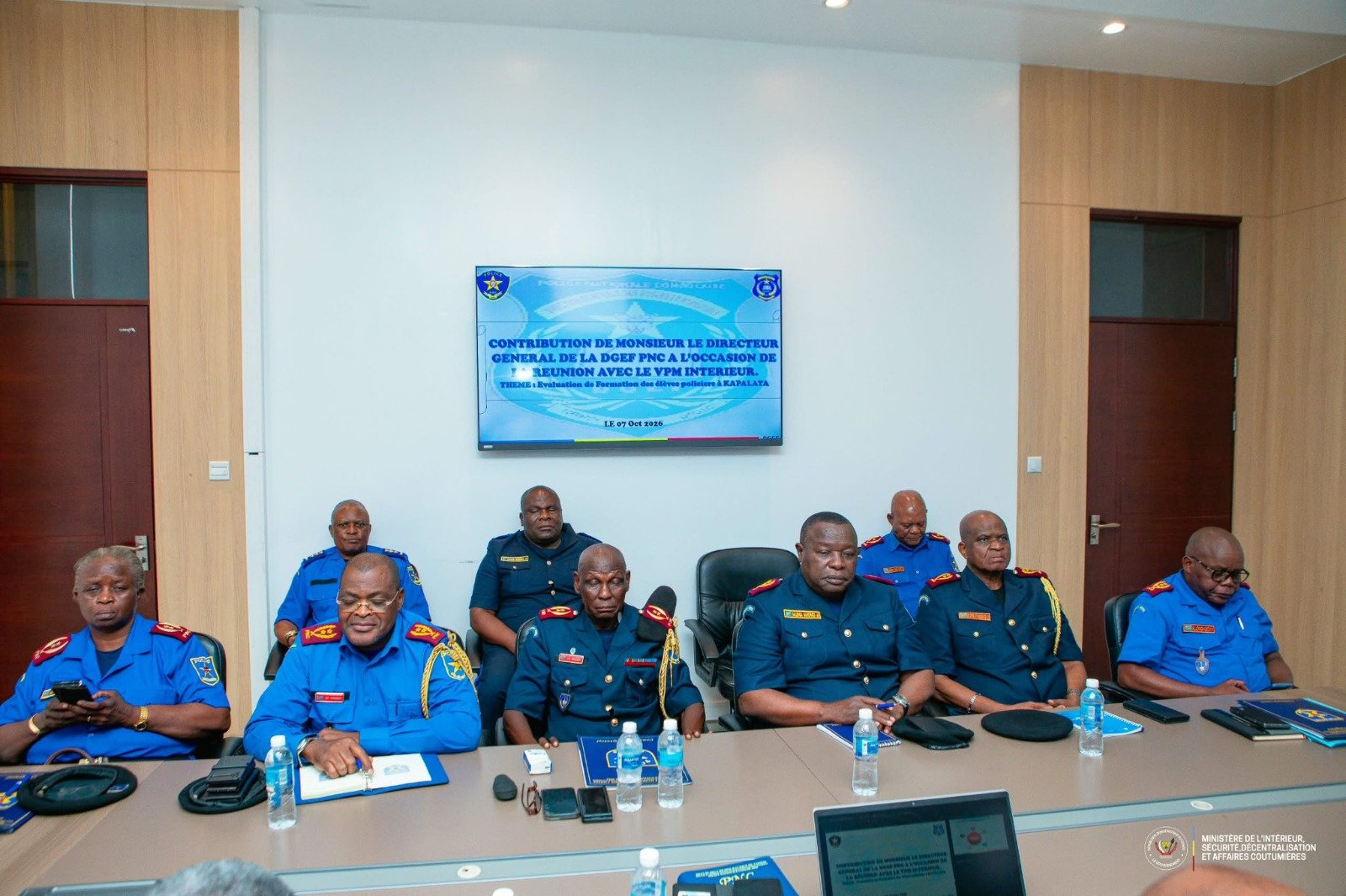 RDC : Jacquemain Shabani évalue l’opérationnalisation des écoles de formation de la PNC et insiste sur la discipline, la responsabilité et le respect de la lo
